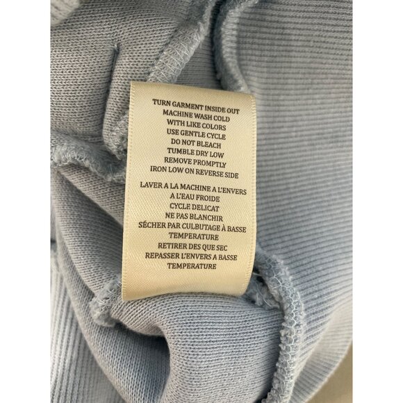 Blank NYC Bomber Jacket Size Large Fleece Sherpa Front Zip Light Blue Cozy Soft - Picture 5 of 7